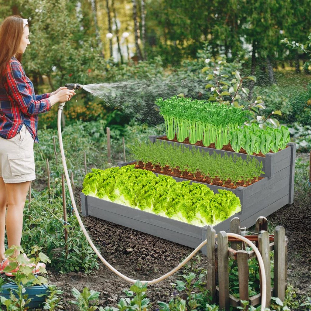 商品Simplie Fun|48.6 x 48.6 x 21in Raised Garden Bed,价格¥1374,第4张图片详细描述