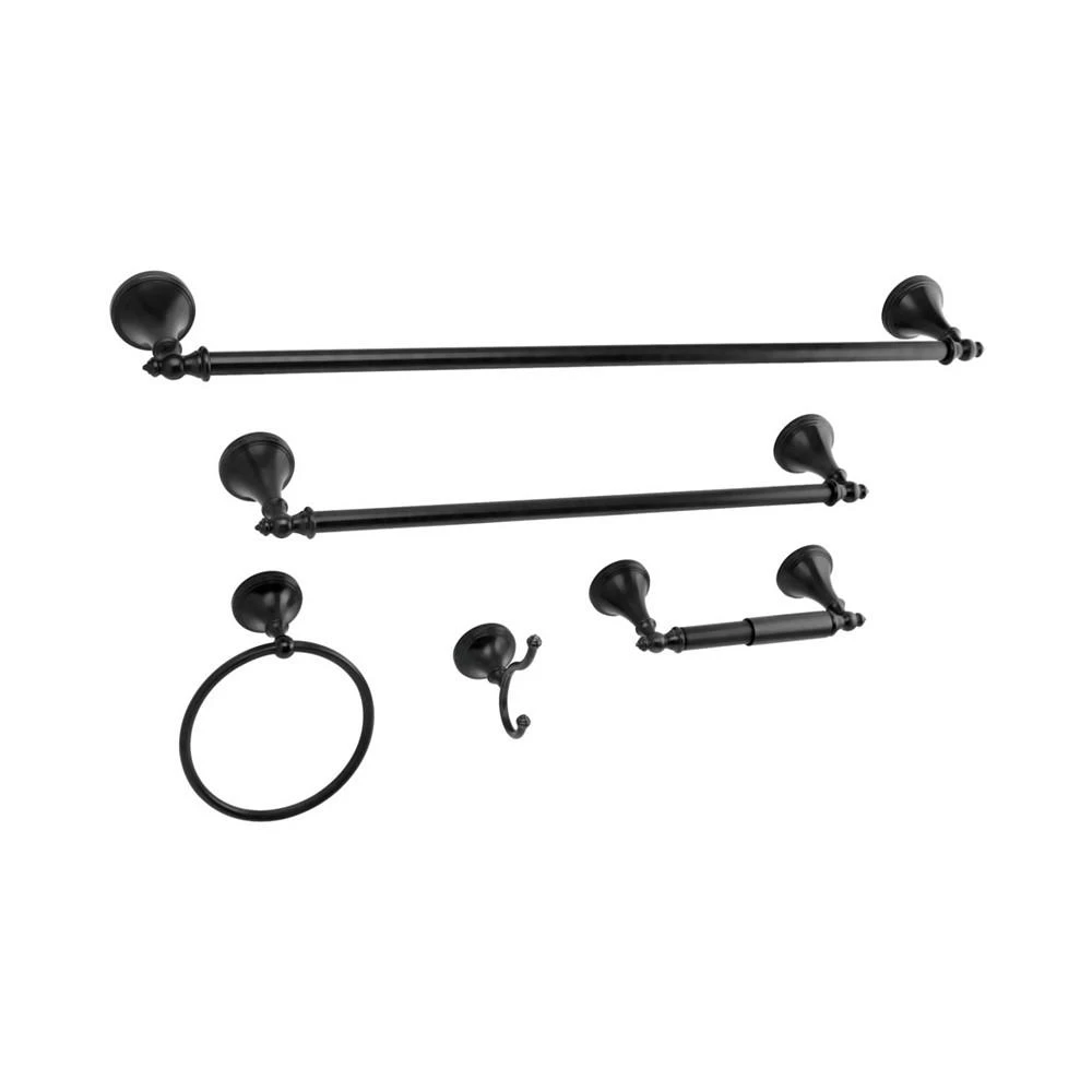 商品Kingston Brass|Naples 18-Inch and 24-Inch Towel Bar Bathroom Accessory Set in Black,价格¥1373,第1张图片
