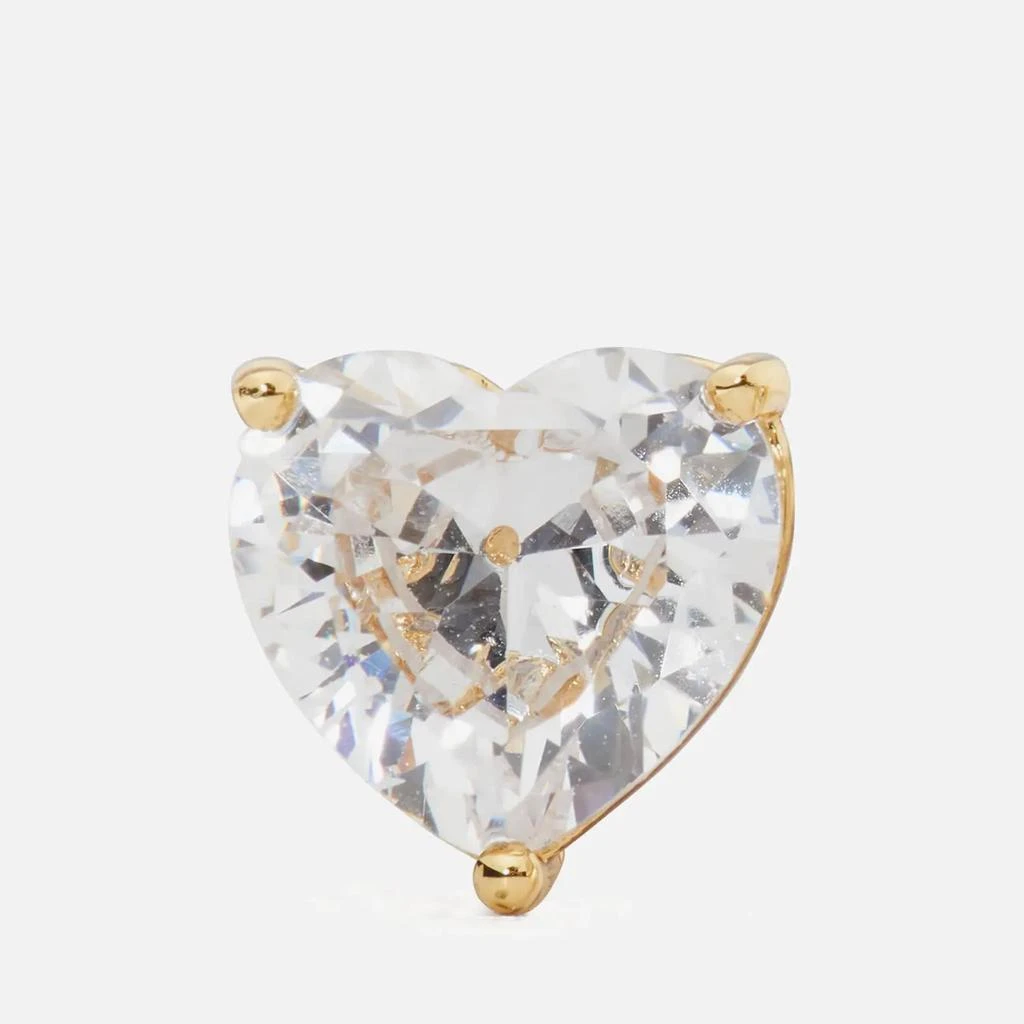 商品Kate Spade|Kate Spade New York Women's Heart Studs - Clear/Gold,价格¥221,第3张图片详细描述