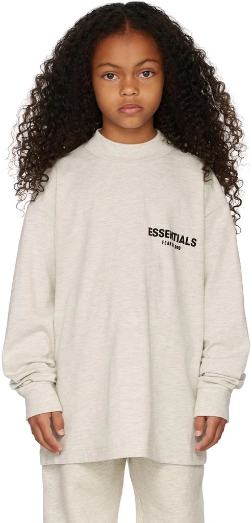 商品Essentials|Kids Off-White Logo Long Sleeve T-Shirt,价格¥350,第1张图片