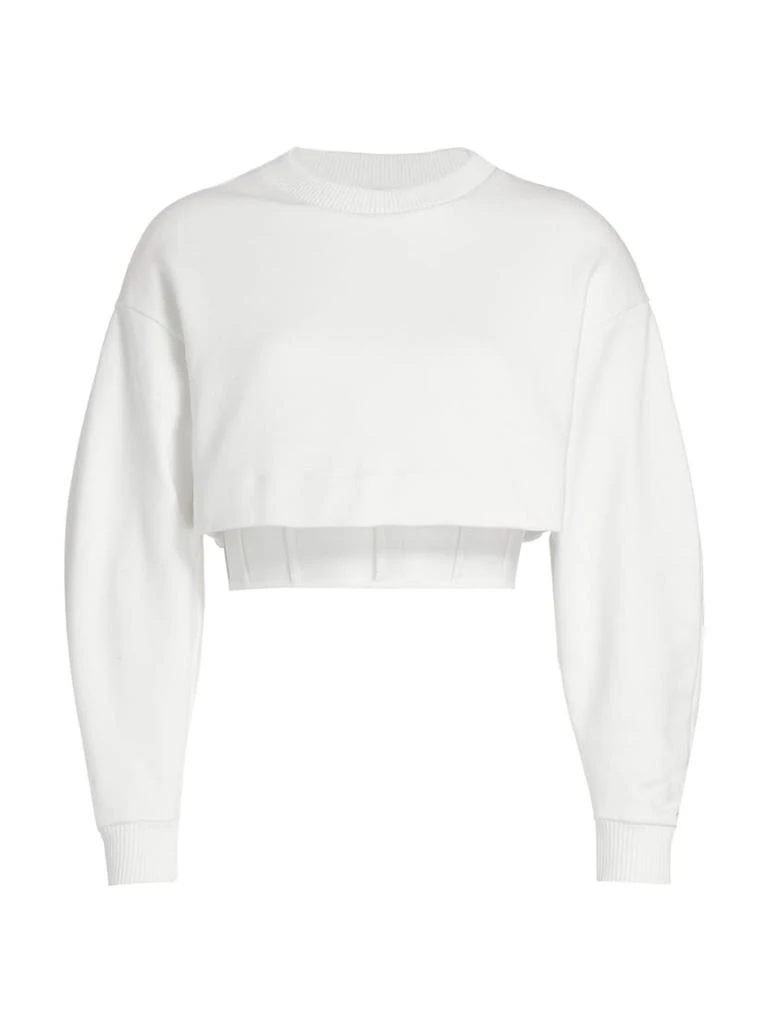 商品Alexander McQueen|Cropped Corset Sweatshirt,价格¥4180,第1张图片