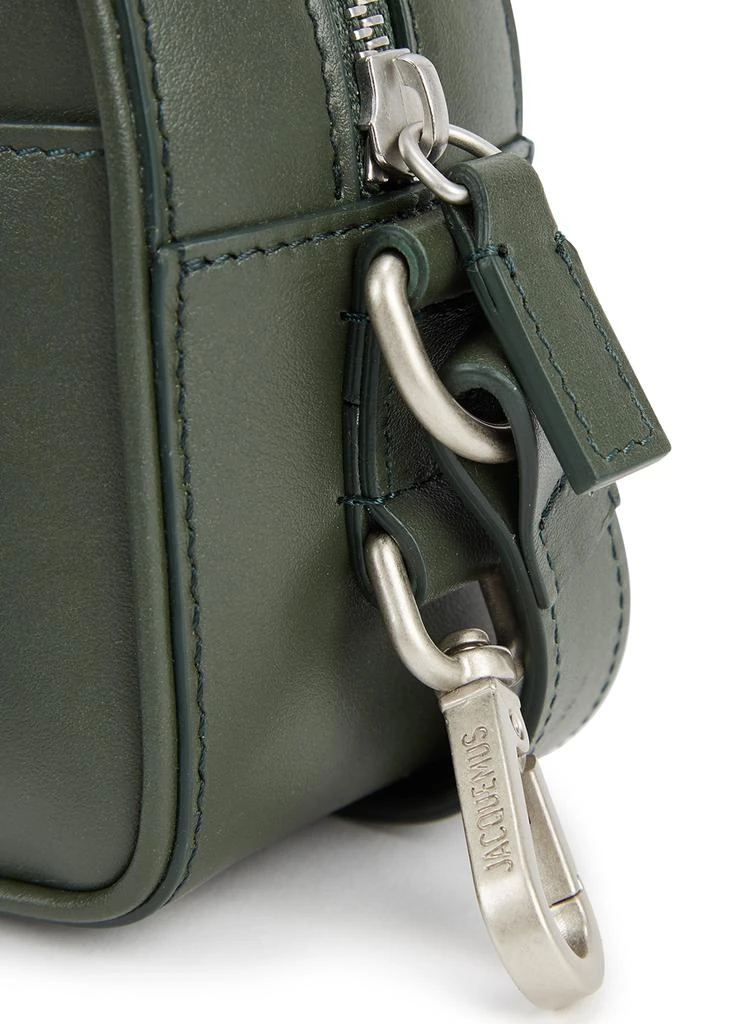 商品Jacquemus|Le Baneto dark green leather cross-body bag,价格¥4290,第3张图片详细描述