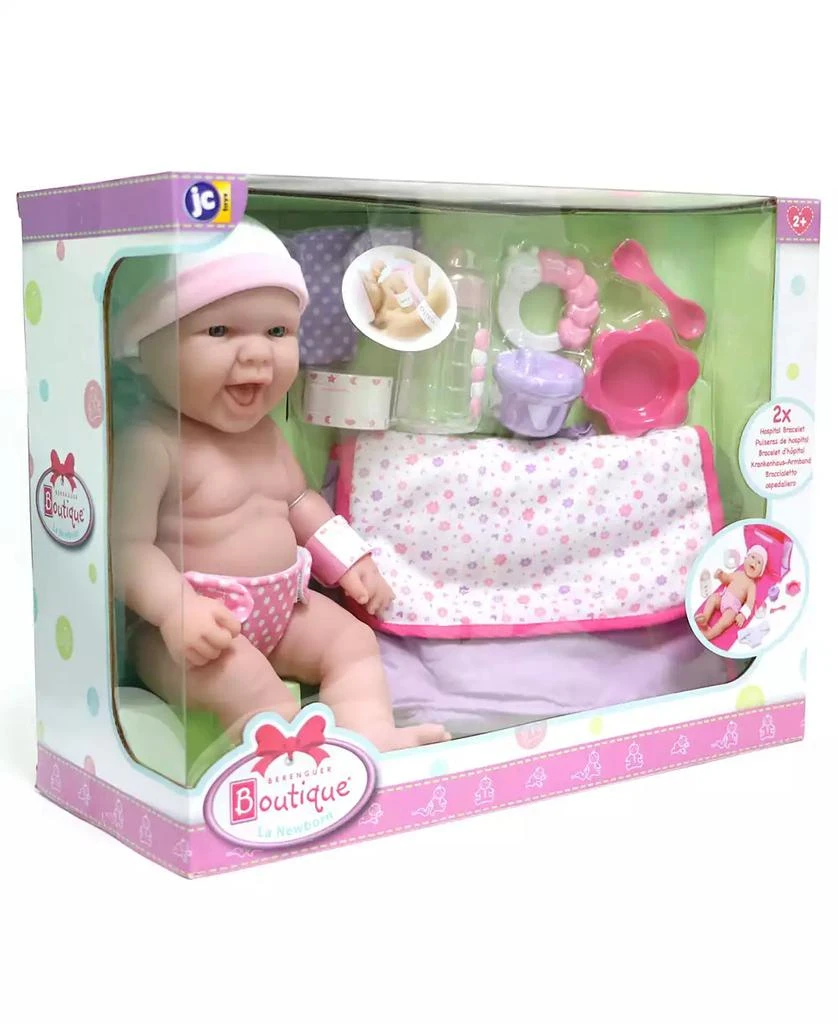 商品JC TOYS|La Newborn 13" Smiling Baby Doll 10 Pcs Diaper Bag Gift Set,价格¥225,第4张图片详细描述