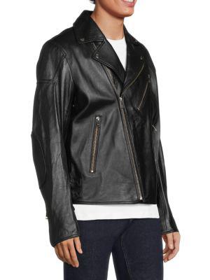 ​Lambskin Leather Biker Jacket商品第3张图片规格展示