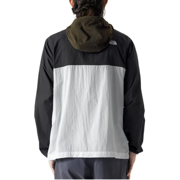 商品[国内直发] The North Face|北面 SS24 Logo印花连帽拼色 透气速干防风防紫外线防晒服 男款 黑色,价格¥602,第4张图片详细描述