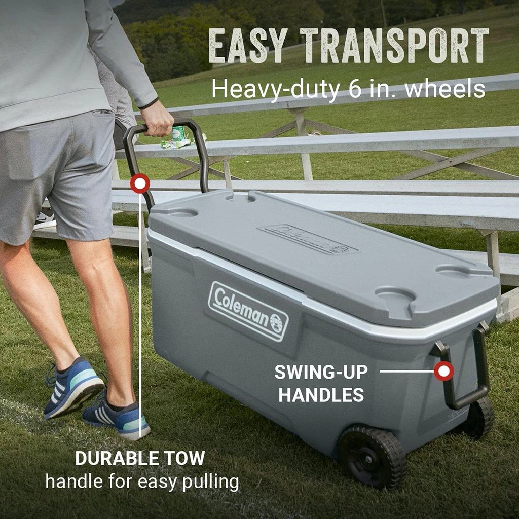 商品Coleman|Coleman Ice Chest | Coleman 316 Series Wheeled Hard Coolers,价格¥626,第3张图片详细描述