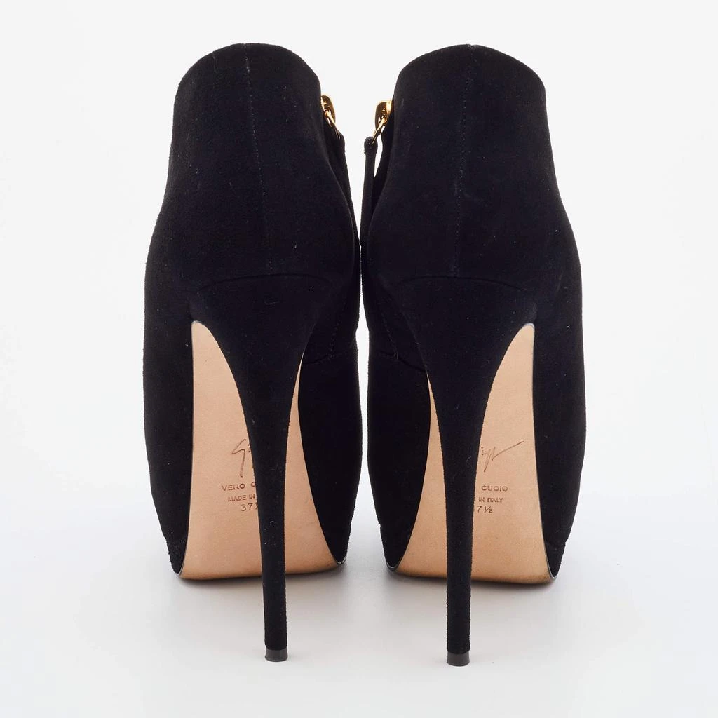 商品[二手商品] Giuseppe Zanotti|Giuseppe Zanotti Black Suede Platform Booties Size 37.5,价格¥1000,第5张图片详细描述
