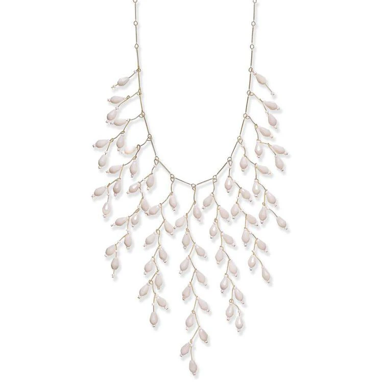 商品INC International|I.N.C. Gold-Tone Pink Bead Statement Necklace, 18" + 3" extender, Created for Macy's,价格¥82,第1张图片