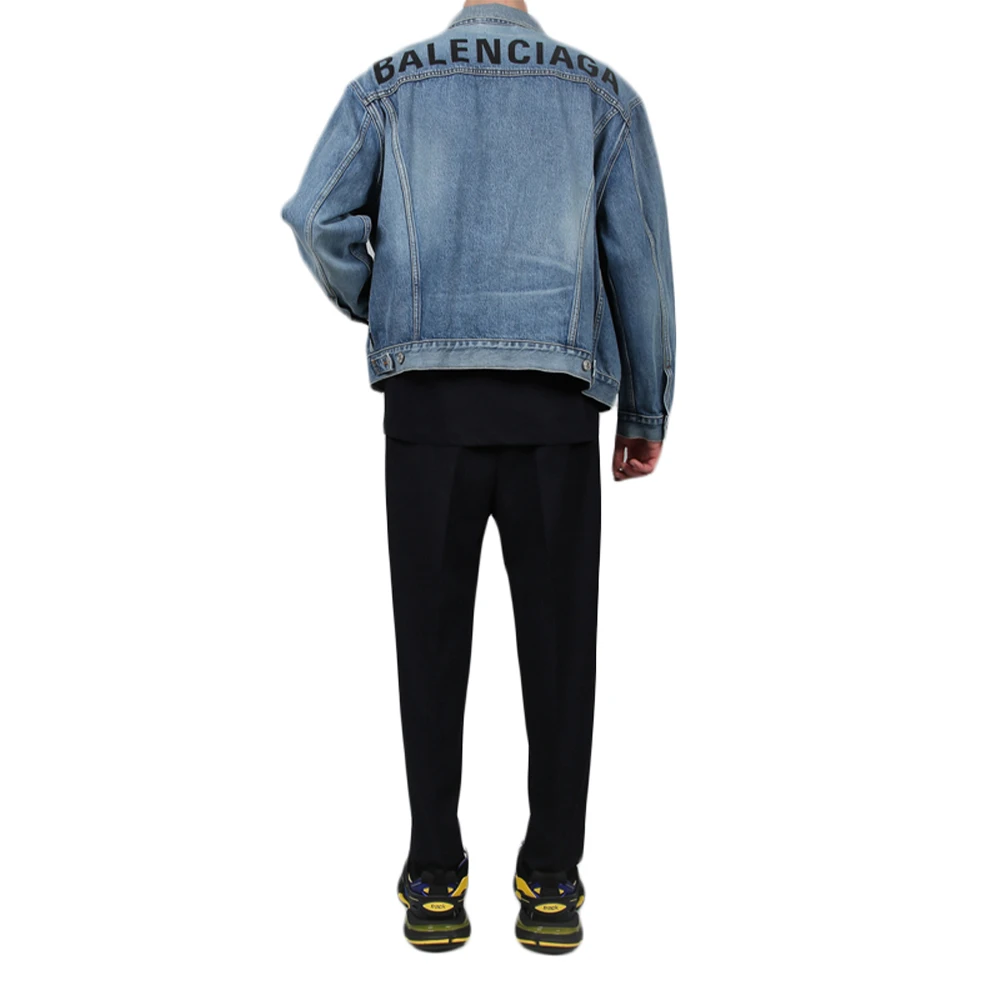 Balenciaga 巴黎世家 男士深蓝牛仔上衣 557351-TDW14-4065 商品