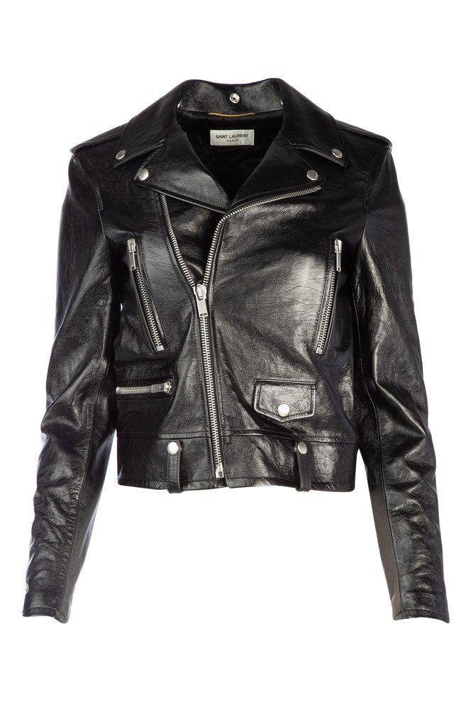 商品Yves Saint Laurent|Saint Laurent Leather Biker Jacket,价格¥17168,第1张图片