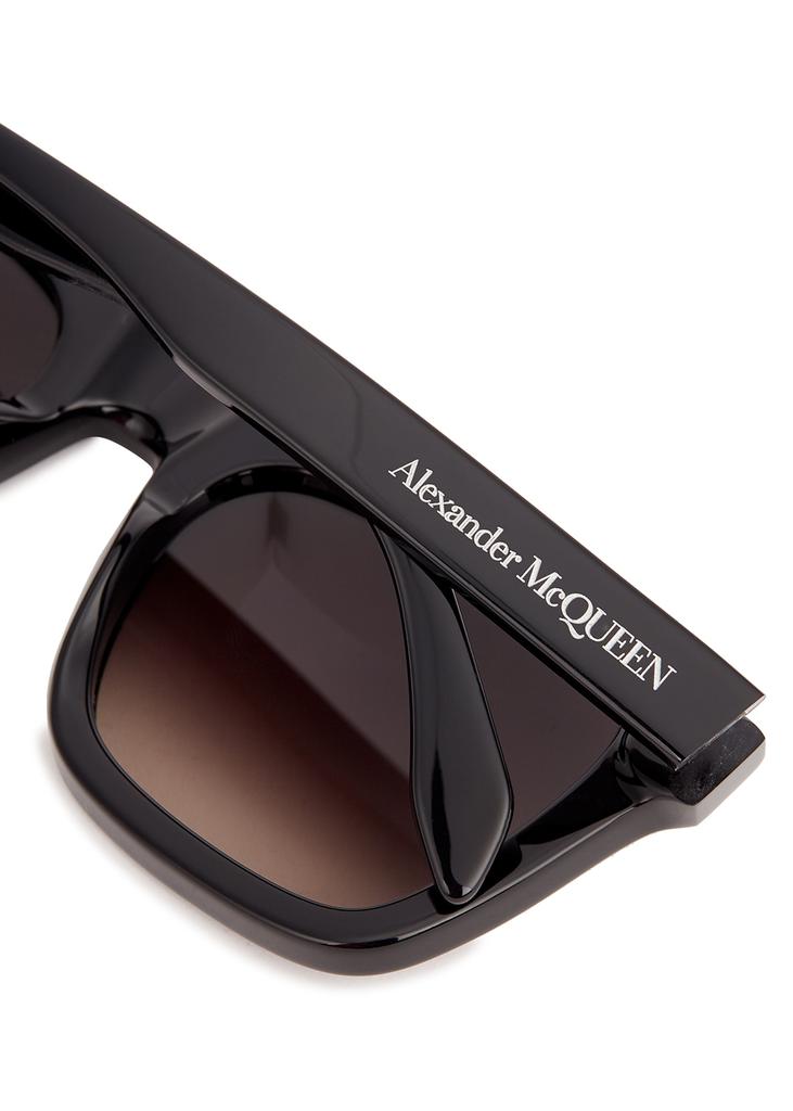 Black wayfarer-style sunglasses商品第3张图片规格展示
