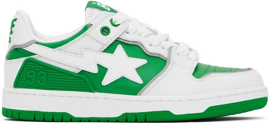 商品Bape|Green Sk8 Sta #1 Sneakers,价格¥1464,第1张图片