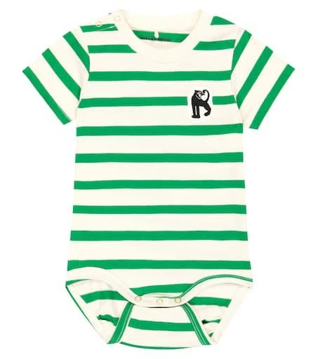 商品Mini Rodini|Baby Panther Patch cotton bodysuit,价格¥326,第1张图片