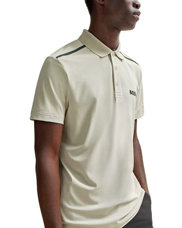 商品Hugo Boss|Paddytech Stretch Logo Print Regular Fit Polo Shirt,价格¥958,第4张图片详细描述