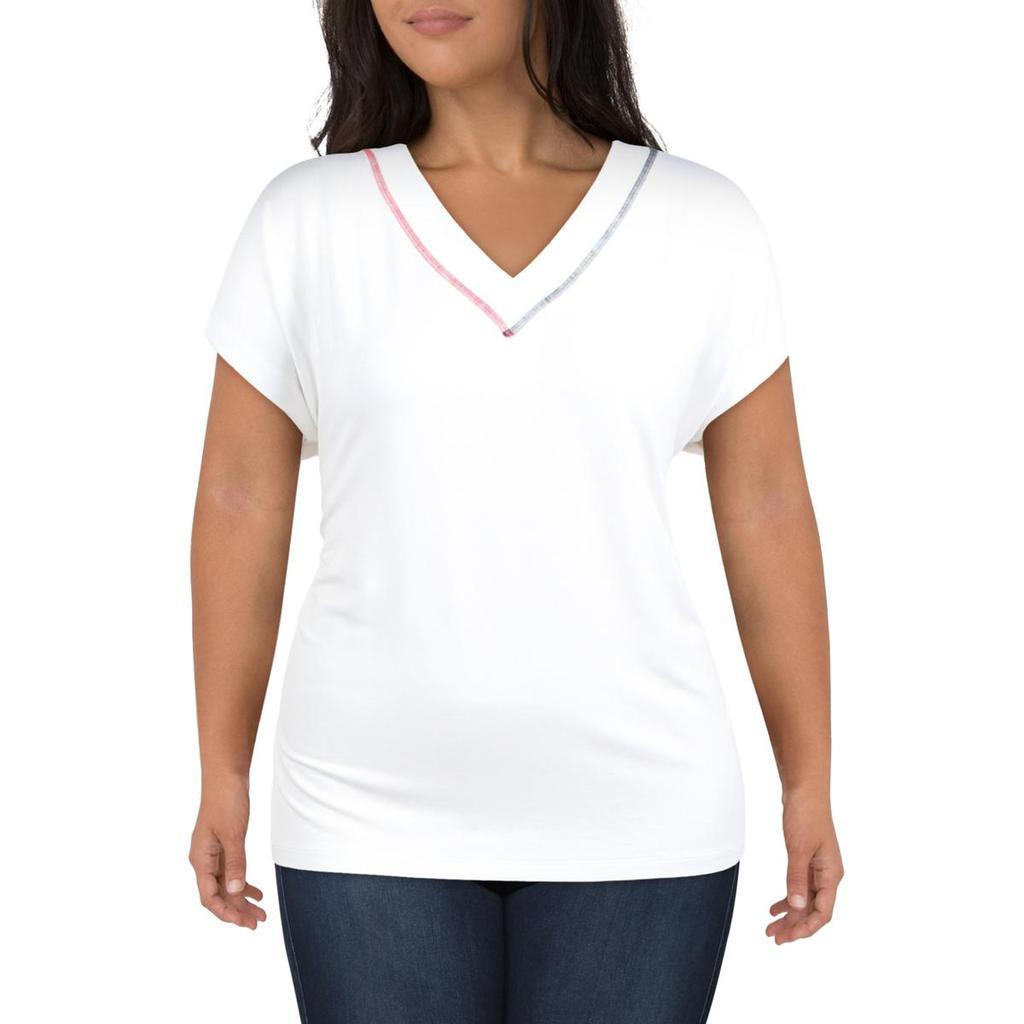 商品Tommy Hilfiger|Tommy Hilfiger Womens V-Neck Tunic T-Shirt,价格¥138,第4张图片详细描述