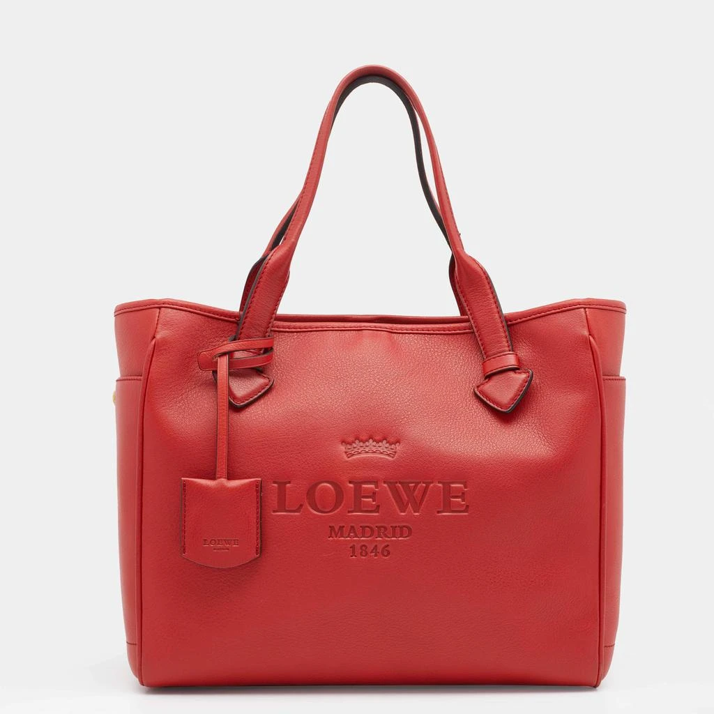 商品[二手商品] Loewe|Loewe Red Leather Heritage Tote,价格¥2112,第1张图片