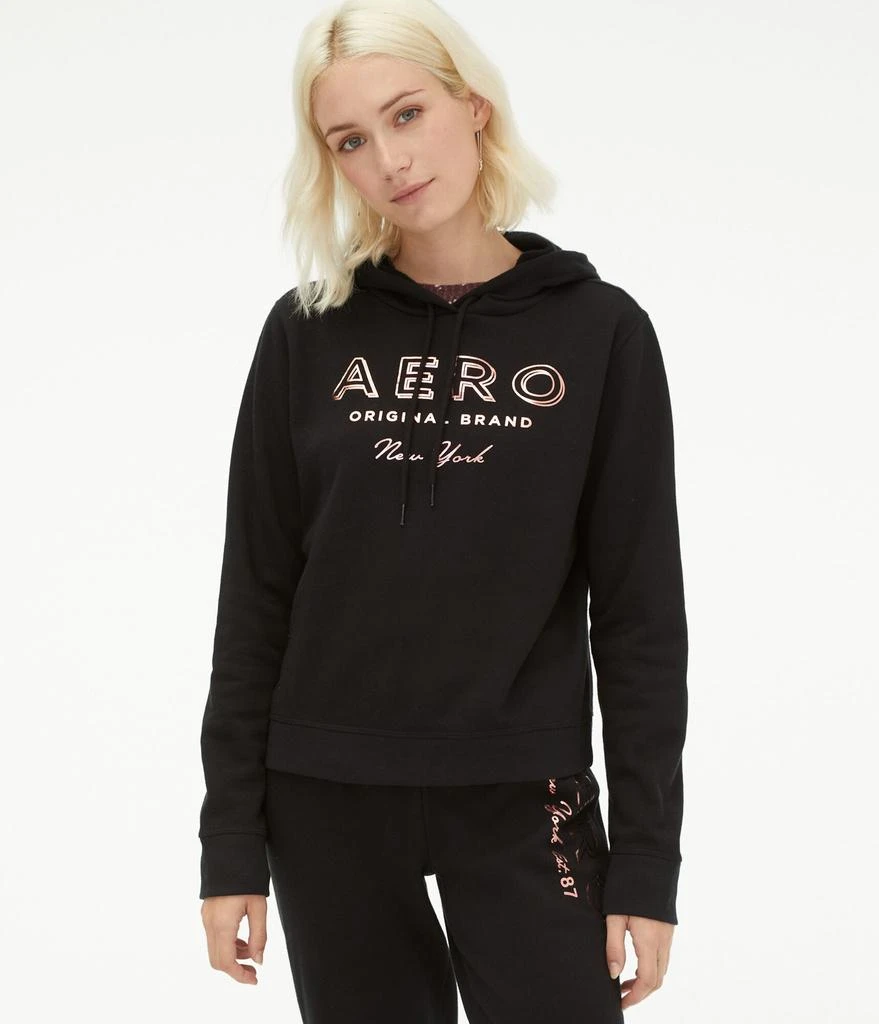 商品Aeropostale|Aeropostale Women's Original Brand Foil Pullover Hoodie,价格¥64,第2张图片详细描述