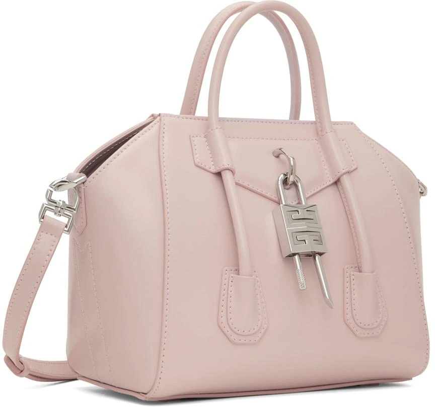 商品Givenchy|Pink Mini Antigona Lock Top Handle Bag,价格¥9853,第3张图片详细描述