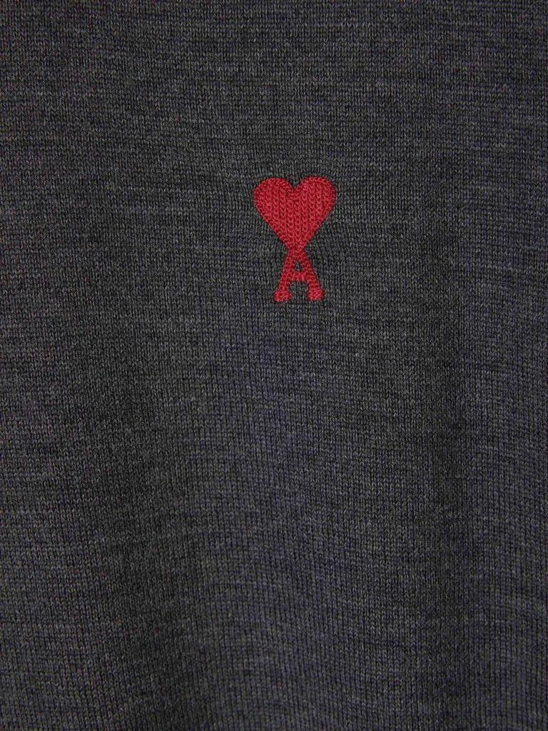 商品AMI|AMI Logo Embroidered Crewneck Knitted Jumper,价格¥1486,第4张图片详细描述