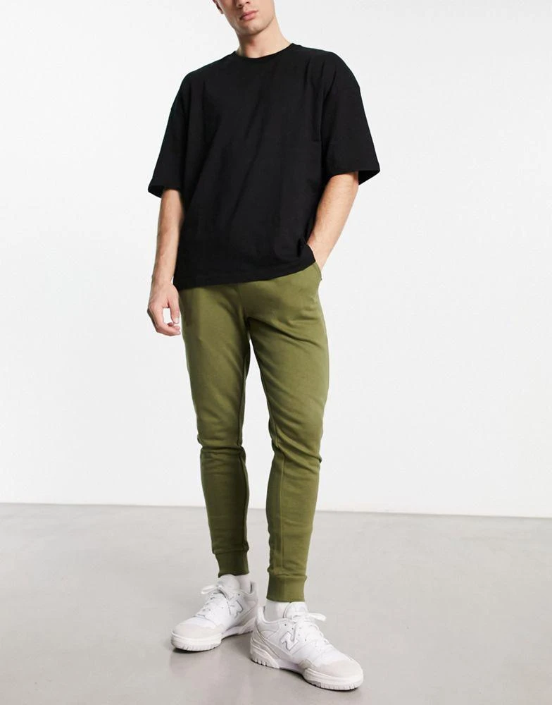 商品ASOS|ASOS DESIGN skinny joggers in green,价格¥178,第1张图片