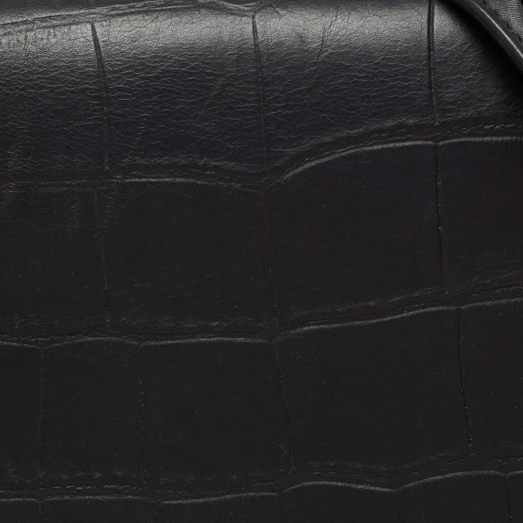 商品[二手商品] Celine|Celine Black Croc Embossed, Leather and Suede Medium Trapeze Bag,价格¥6821,第5张图片详细描述