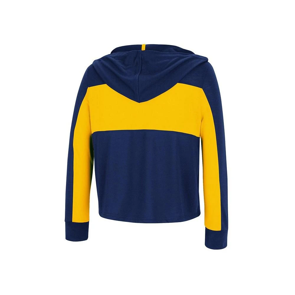 商品Colosseum|Girls Youth Navy Michigan Wolverines Galooks Hoodie Lace-Up Long Sleeve T-shirt,价格¥301,第2张图片详细描述