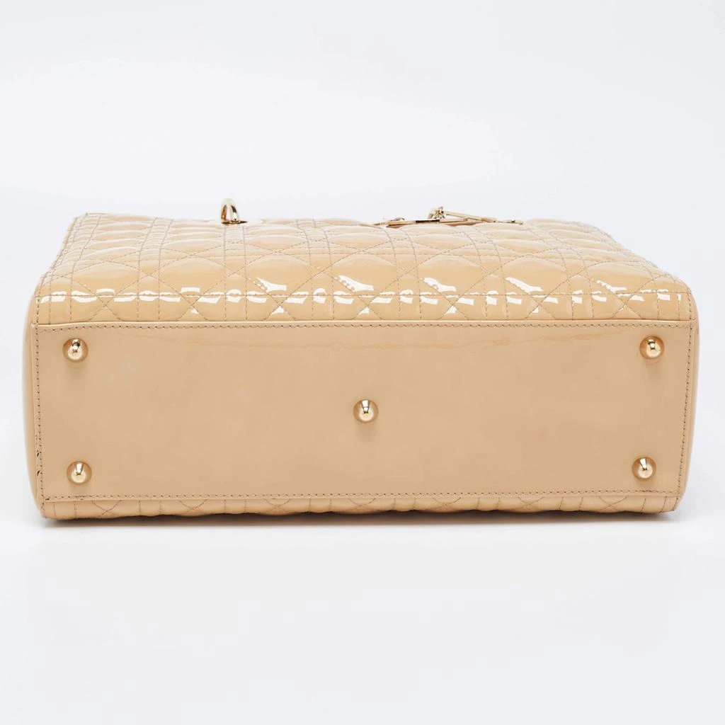 Dior Beige Cannage Patent Leather Large Lady Dior Tote 商品
