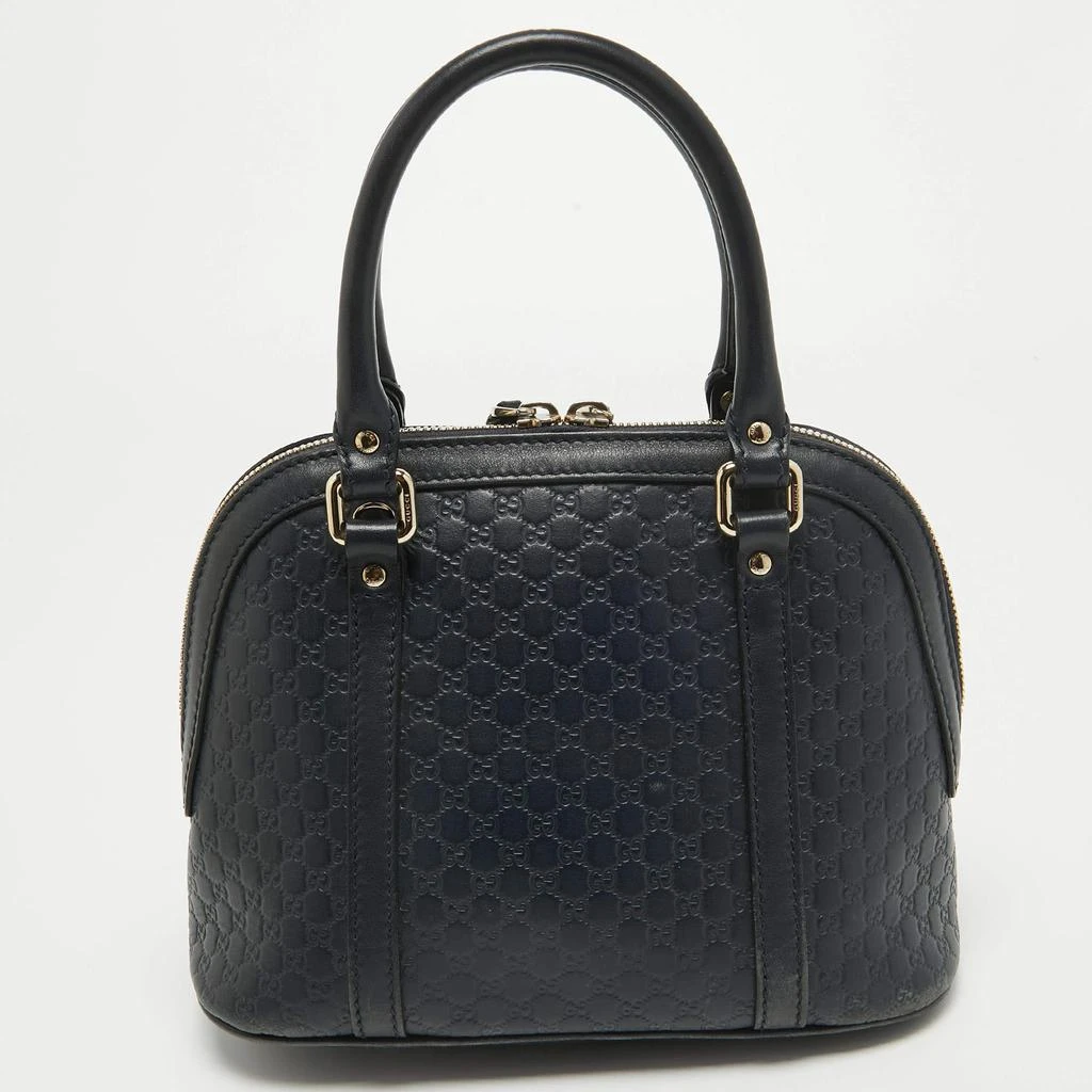 商品[二手商品] Gucci|Gucci Navy Blue Micro Guccissima Leather Mini Dome Bag,价格¥6006,第4张图片详细描述