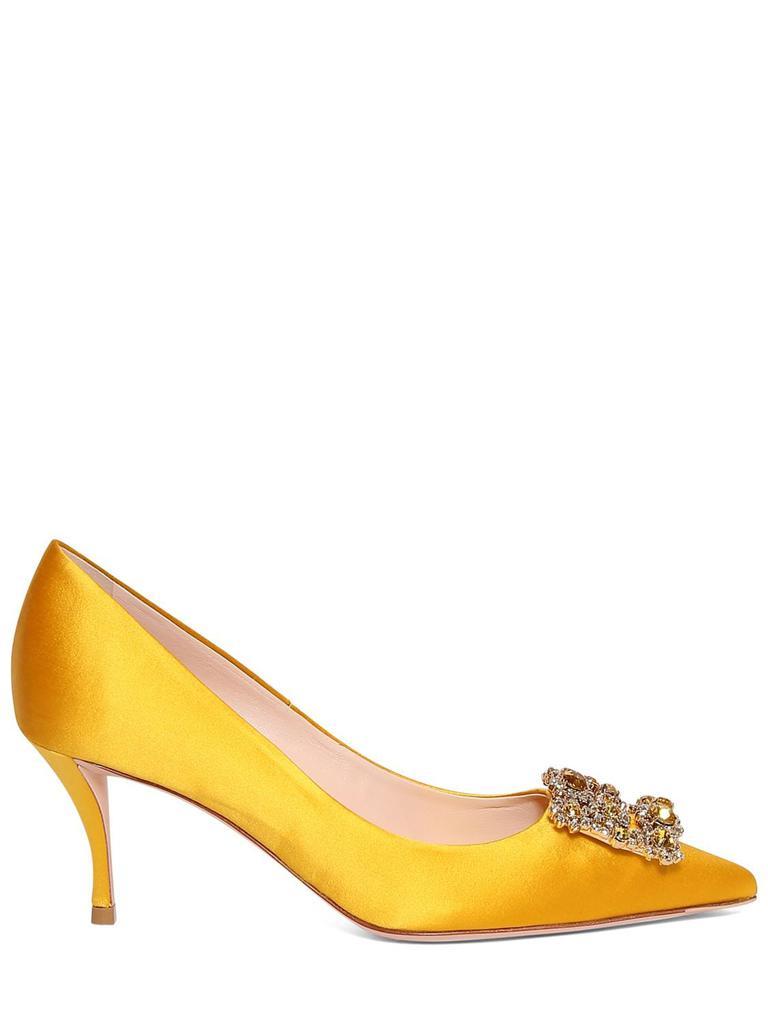 商品Roger Vivier|65mm Flower Crystal & Satin Pumps,价格¥14952,第1张图片