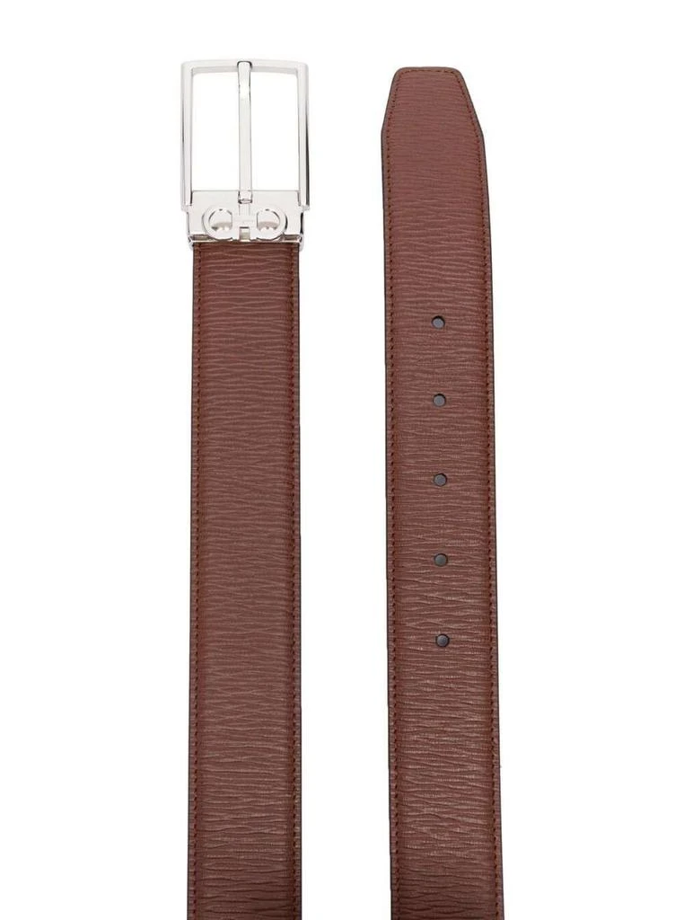 商品Salvatore Ferragamo|Cerimonia Brown Hammered Leather Belt Salvatore Ferragamo Man,价格¥2701,第2张图片详细描述