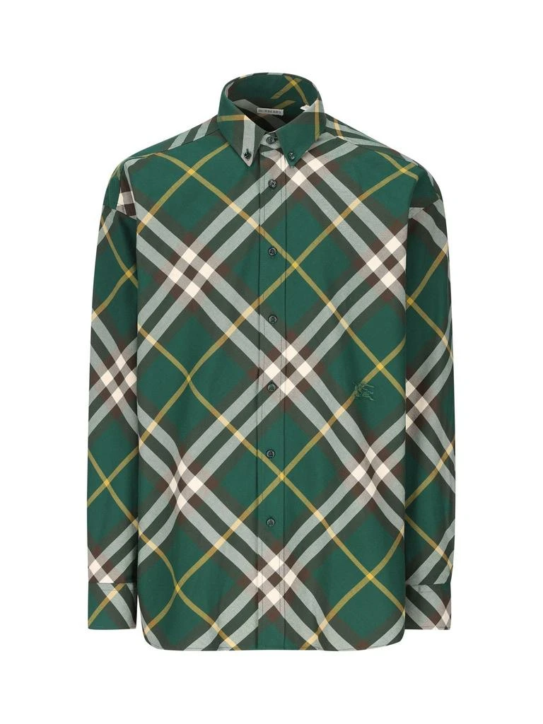 商品Burberry|Burberry Checkered Collared Long-Sleeve Shirt,价格¥5446,第1张图片