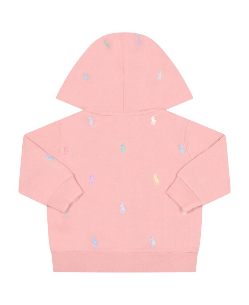 Pink Tracksuit For Baby Kids With Pony Logo商品第3张图片规格展示