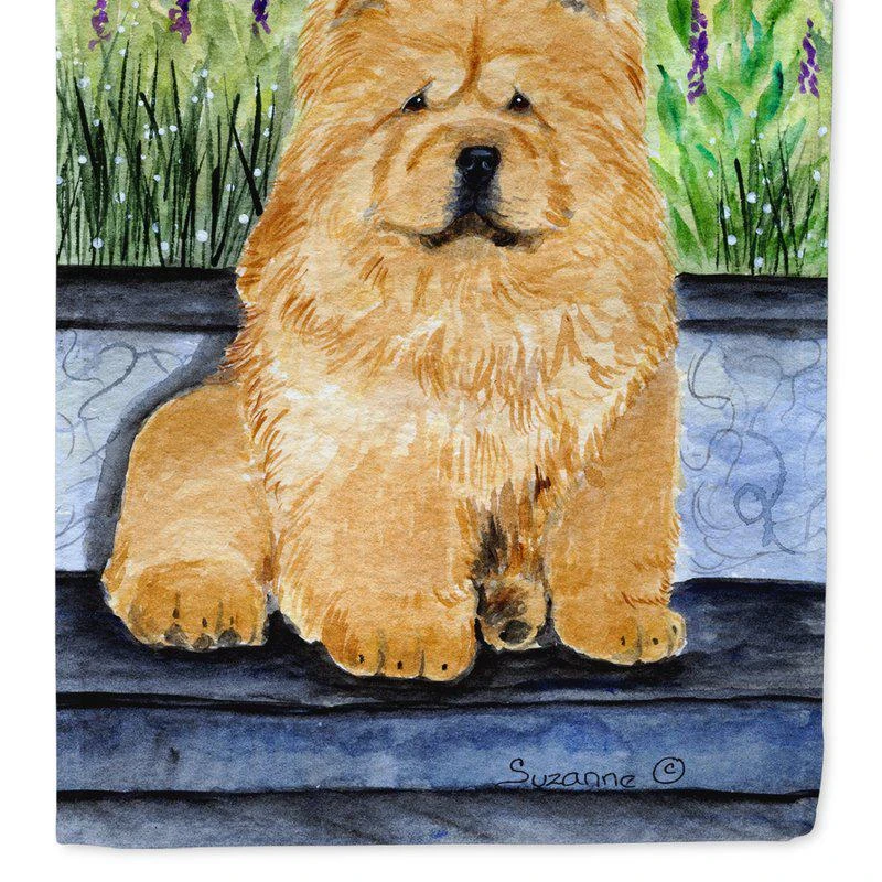 商品Caroline's Treasures|11 x 15 1/2 in. Polyester Chow Chow Mountain View Garden Flag 2-Sided 2-Ply,价格¥137,第1张图片