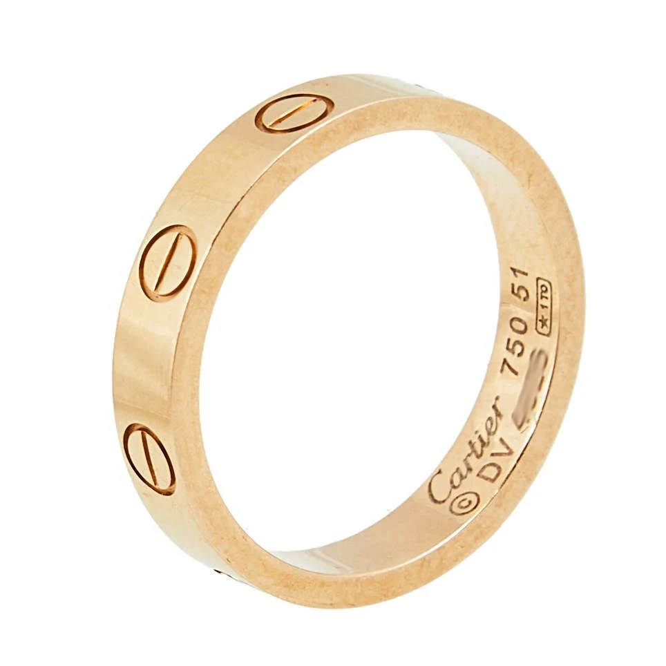 商品[二手商品] Cartier| Cartier Love 18K Rose Gold Narrow Wedding Band Ring Size 51,价格¥5413,第1张图片