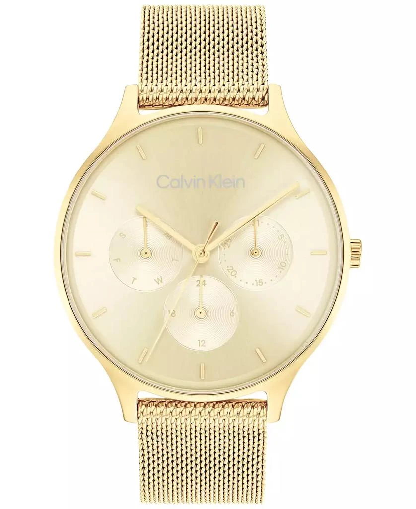 商品Calvin Klein|Gold-Tone Mesh Bracelet Watch 38mm,价格¥960,第1张图片