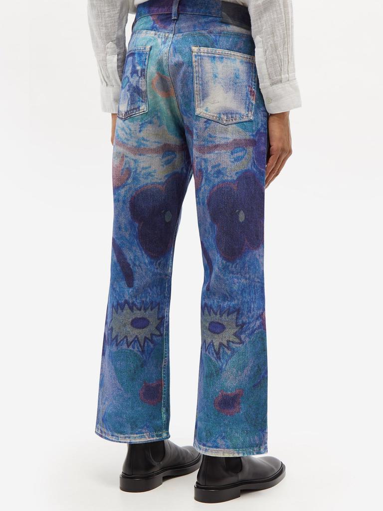 Third Cut floral-print wide-leg jeans商品第5张图片规格展示