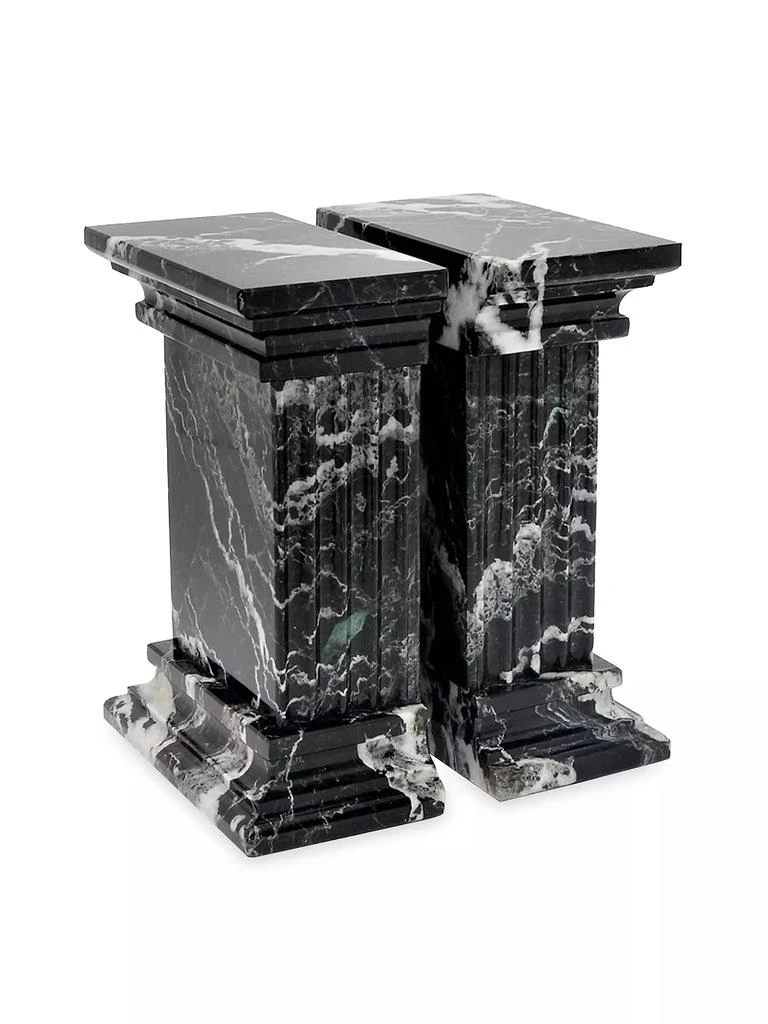 商品Marble Crafter|Renaissance Zebra Marble 2-Piece Bookend Set,价格¥1892,第2张图片详细描述