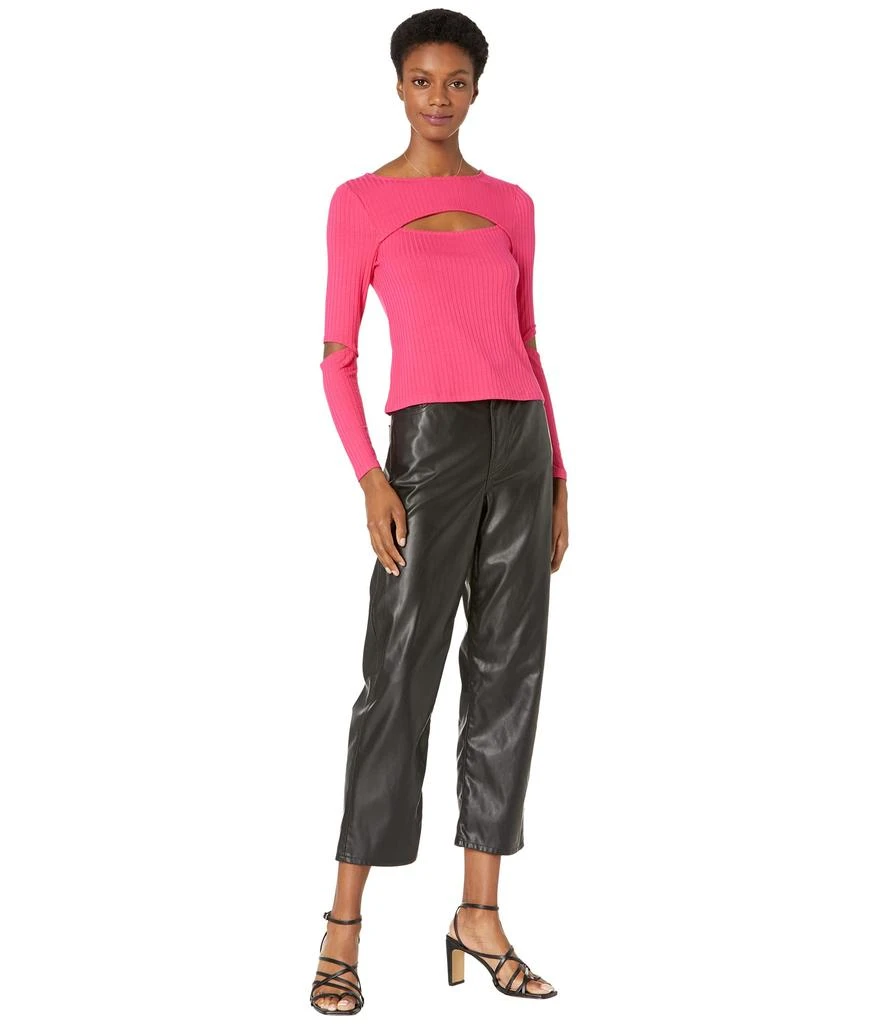 商品1. State|Long Sleeve Cropped Crew Neck with Cutouts,价格¥259,第4张图片详细描述