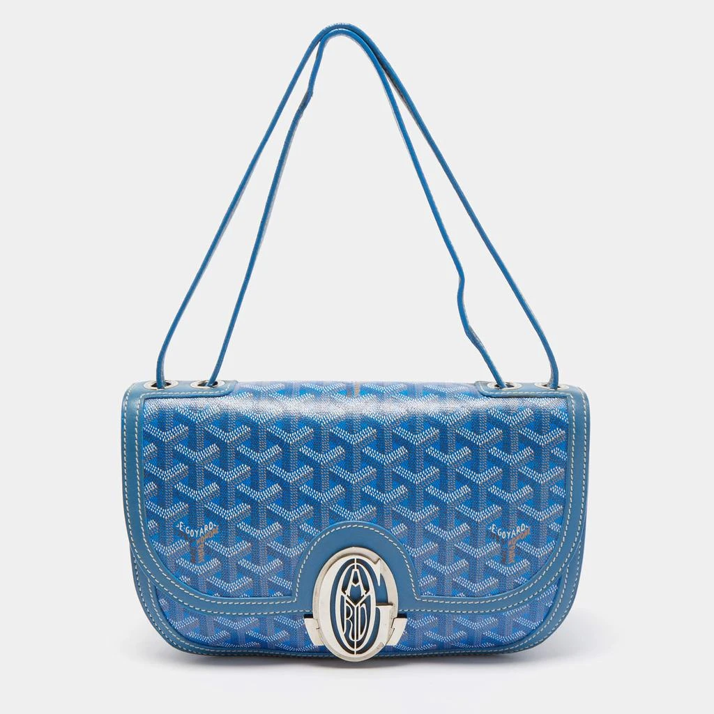 商品[二手商品] Goyard|Goyard Blue Goyardine Coated Canvas 223 PM Shoulder Bag,价格¥16650,第1张图片