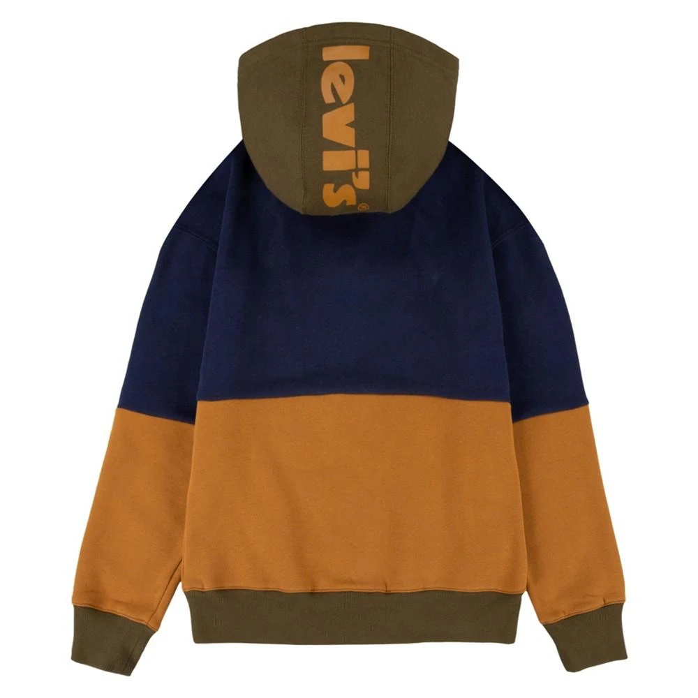 商品Levi's|Big Boys Colorblocked Pullover Fleece Hoodie,价格¥215,第2张图片详细描述