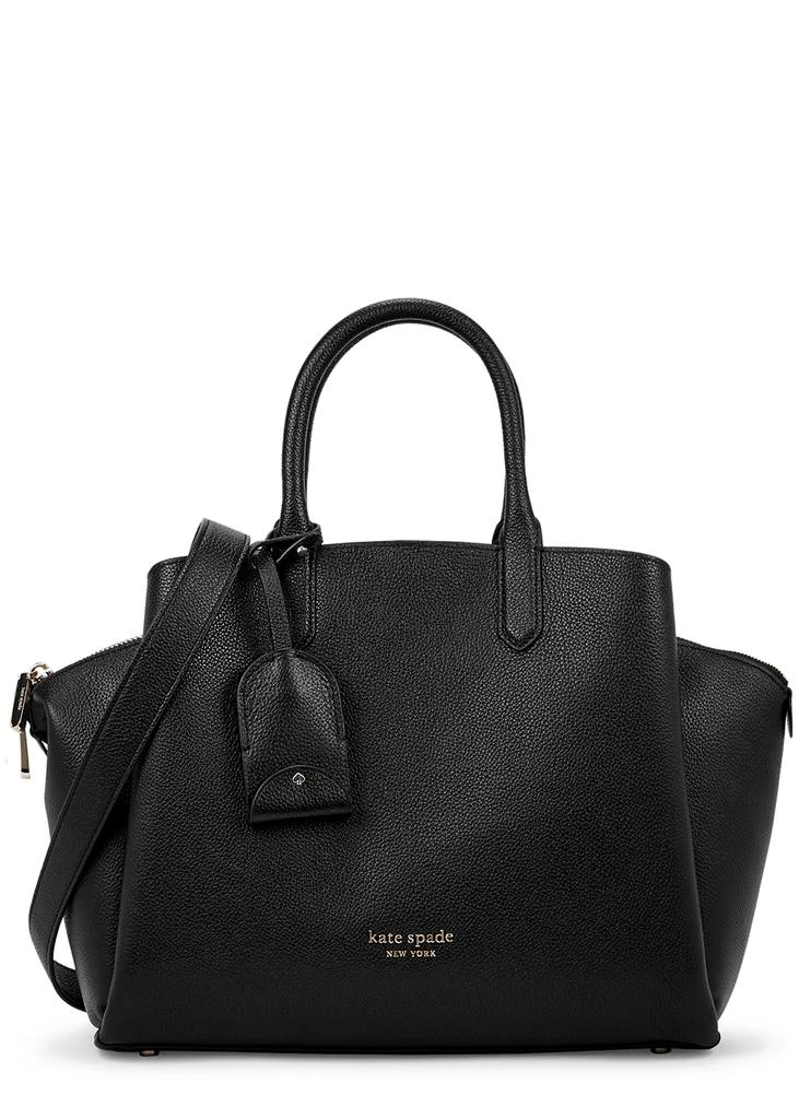 商品Kate Spade|Avenue medium black leather top handle bag,价格¥2695,第1张图片