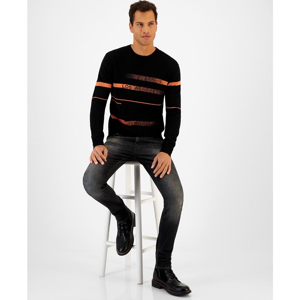 Men's Philibert Logo Stripes Crewneck Pullover Sweater商品第1张图片规格展示