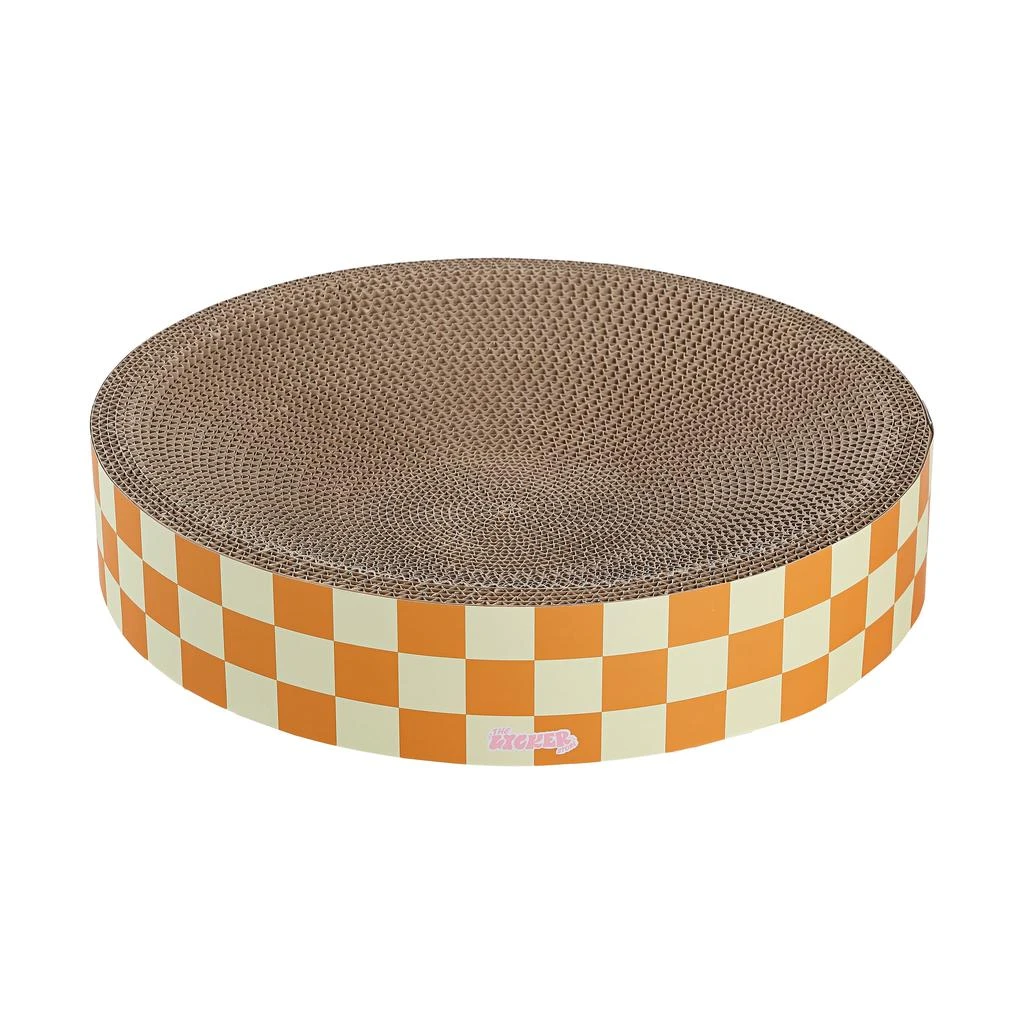Nelson 20.13" Modern Cardboard Round Bowl Cat Scratcher with Catnip, Light Pink/Multi 商品