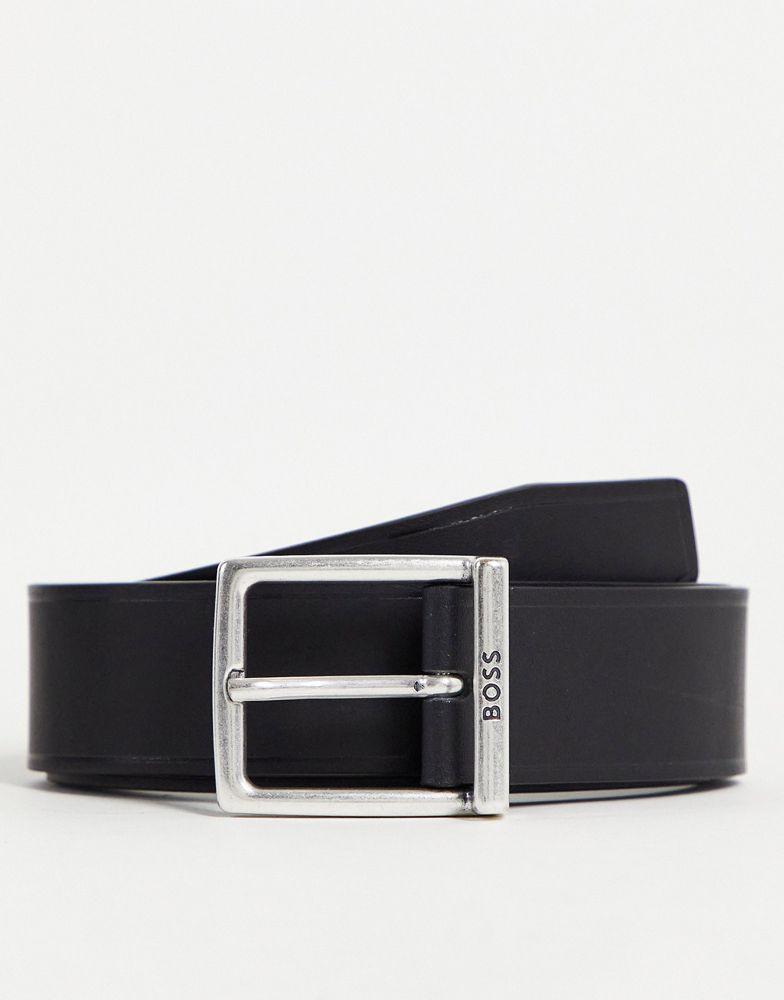 BOSS Rudy leather belt in black商品第1张图片规格展示