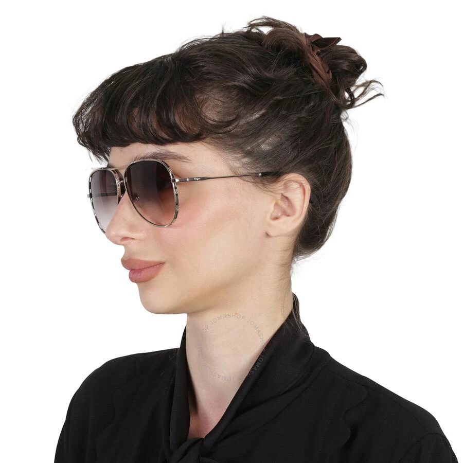 商品Salvatore Ferragamo|Dark Brown Gradient Pilot Ladies Sunglasses SF268S 786 62,价格¥522,第2张图片详细描述