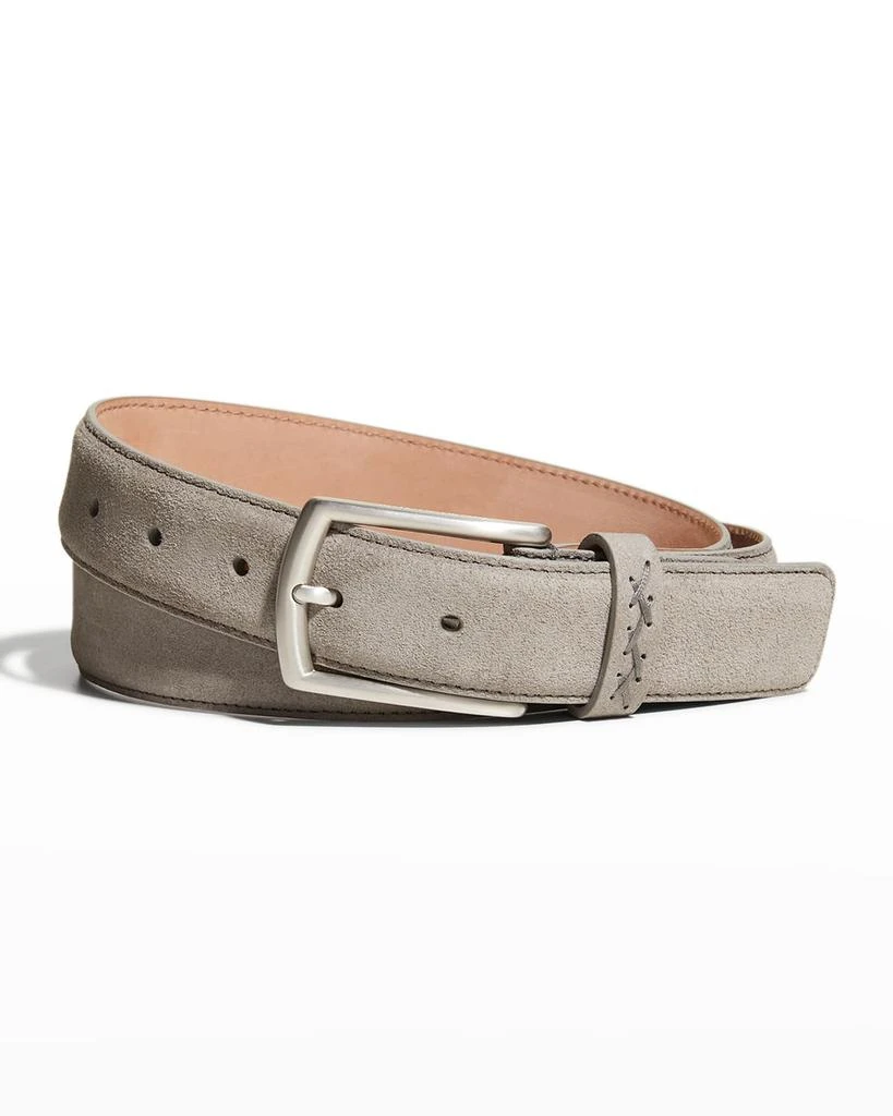 商品Zegna|Men's Suede Leather Belt,价格¥1055,第1张图片
