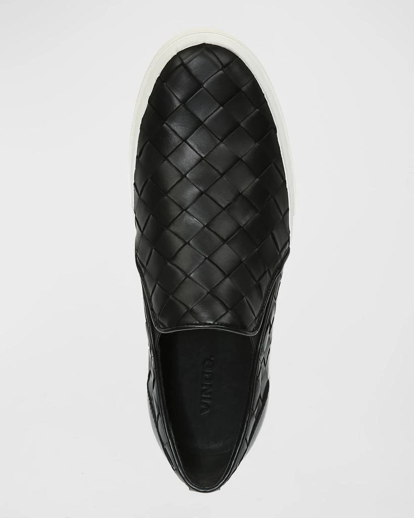 商品Vince|Men's Fletcher 2 Woven Leather Slip-On Sneakers,价格¥934,第4张图片详细描述