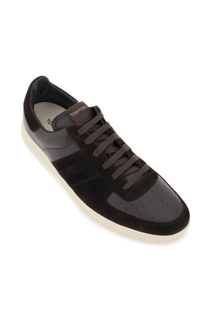 商品Tom Ford|Tom Ford Suede And Leather radcliffe Sneakers - Men,价格¥7867,第4张图片详细描述