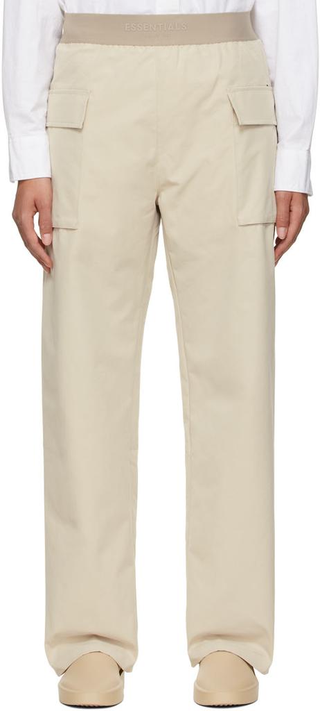 Beige Cotton Trousers商品第1张图片规格展示