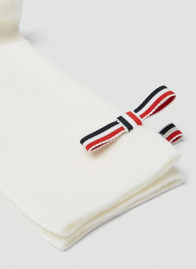 商品Thom Browne|Bow Crew Length Socks in White,价格¥501,第4张图片详细描述